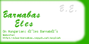 barnabas eles business card